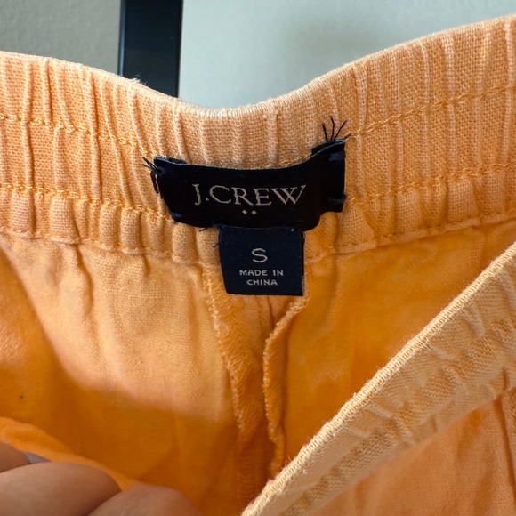 J.Crew Linen Blend‎ Shorts Drawstring Waist Casual Summer Pockets Orange Size S - Picture 4 of 10